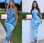 Robe moulante - bleue – Image 2