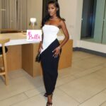 Robe bicolore - blanc noir – Image 3