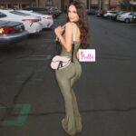 Ensemble pantalon bas large & top bustier - vert – Image 2