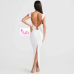 Robe dos avec anneaux - blanche – Image 3