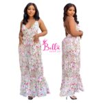 Robe dos croisé - motif fleurette – Image 6