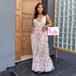 Robe dos croisé - motif fleurette