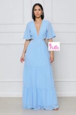 Robe cut out - bleue