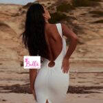 Robe dos avec anneaux - blanche – Image 4