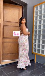 Robe dos croisé - motif fleurette – Image 5