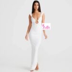 Robe dos avec anneaux - blanche