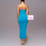Robe moulante - bleue – Image 5