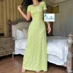 Robe shirt avec lacets - jaune multicolore