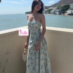 Robe maxi - bleu blanc – Image 3