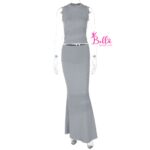 Ensemble jupe et top débardeur - gris – Image 5