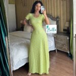 Robe shirt avec lacets - jaune multicolore – Image 3