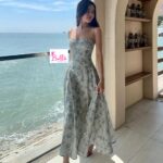 Robe maxi - bleu blanc