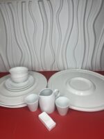 Pack Monsieur et Madame - 2 grandes assiettes + 2 petites assiettes + 2 bols + 2 tasses à café + 2 poses couverts + 1 grande assiette de présentation + 1 pot à lait (vaisselle en céramique) – Image 4
