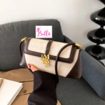 Sac baguette - bicolore beige marron