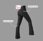 Legging bas large côtelé et gainant - marron – Image 4