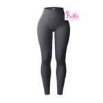 Legging taille haute côtelé et gainant - gris