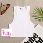 Crop top débardeur - blanc