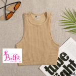 Crop top débardeur - beige – Image 2