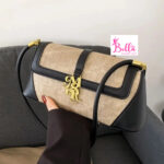 Sac baguette - bicolore beige noire