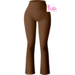 Legging bas large côtelé et gainant - marron – Image 2