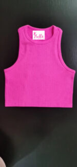 Crop top débardeur - rose vif – Image 2