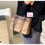 Sac fourre tout - bicolore marron – Image 3