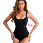 Bodysuit débardeur côtelé et gainant - noir – Image 2