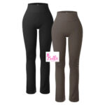Legging taille haute côtelé et gainant - noir – Image 2