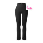 Legging taille haute côtelé et gainant - noir