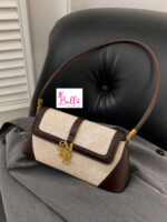 Sac baguette - bicolore beige marron – Image 2