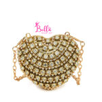 Micro sac de soirée avec des strass- doré – Image 4