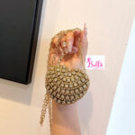 Micro sac de soirée avec des strass- doré