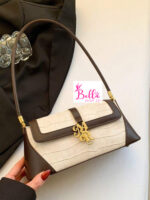 Sac baguette - bicolore beige marron – Image 3