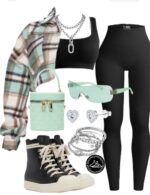 Legging taille haute côtelé et gainant - noir – Image 9
