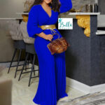 Combinaison plissée - bleue