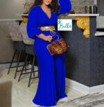 Combinaison plissée - bleue