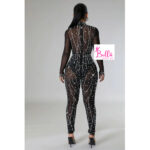 Luxury jumpsuit avec strass - noir – Image 4