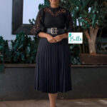 Robe avec ceinture - noire