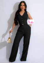 Ensemble pantalon et veston - noir