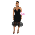 Robe bustier moulante - noire