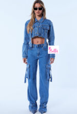 Pantalon en jean cargo – Image 4