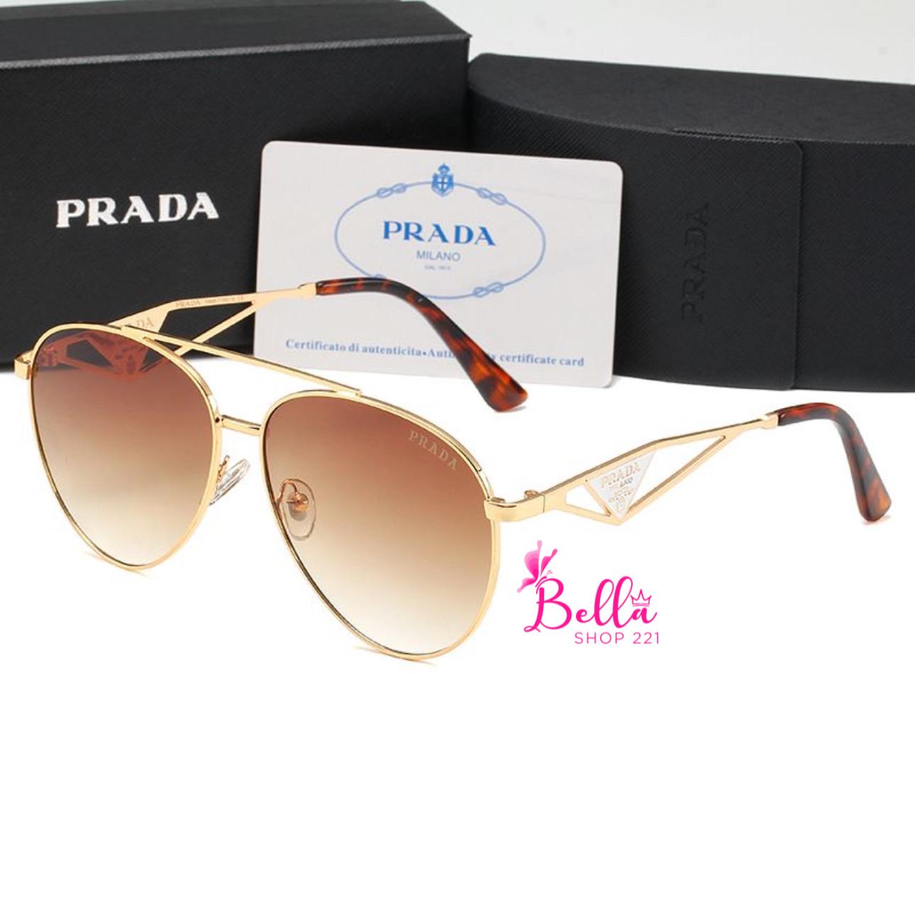 483F12B2-8C2A-4C99-A6BC-57600BC16314 Lunette de soleil - Prada (+ boîte + étui) – Image 1