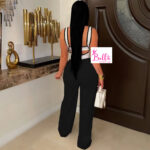 Ensemble pantalon avec bustier - noir – Image 2