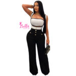 Ensemble pantalon avec bustier - noir – Image 4