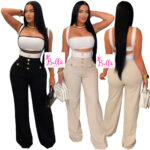 Ensemble pantalon avec bustier - noir – Image 6