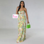 Combinaison bustier & plissée - multicolore – Image 3