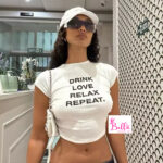 T-shirt Crop top - blanc