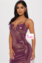 Robe de soirée métallique - violet – Image 3
