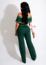 Combinaison avec épaules tombantes - verte – Image 2