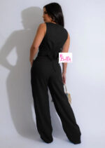 Ensemble pantalon et veston - noir – Image 2